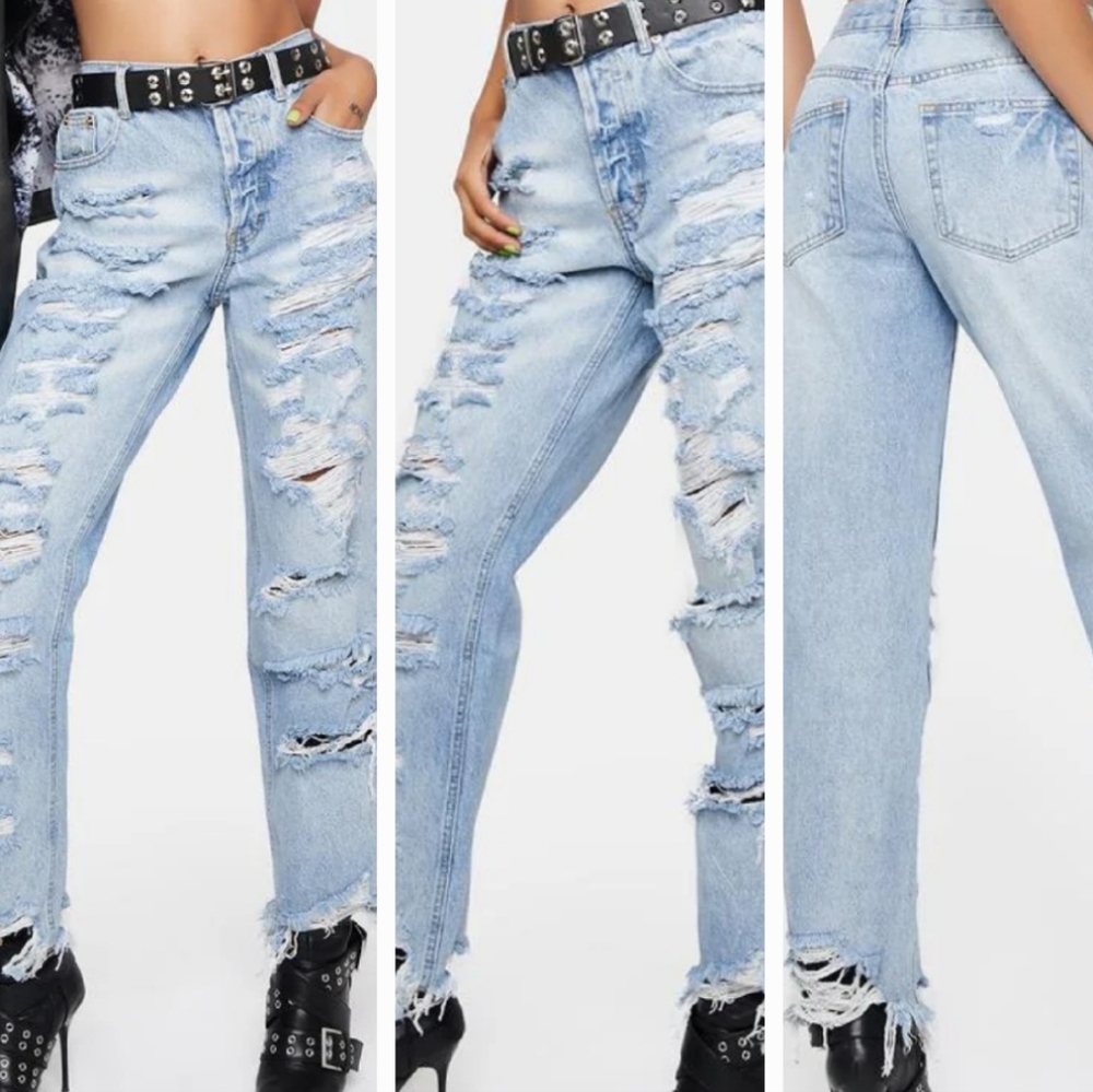 Signature8 Distressed Light Blue Jeans